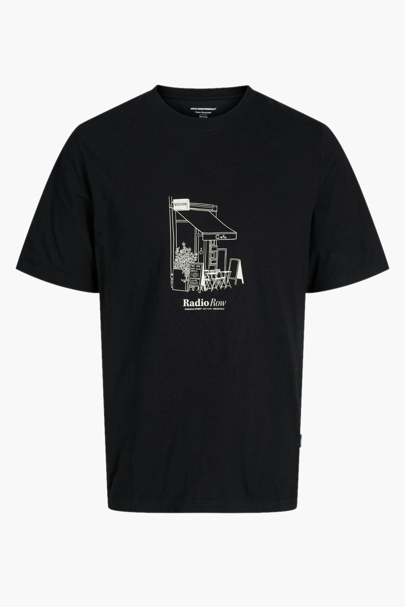 T-shirt (korte mouwen) Zwart - ORIGINALS BY JACK & JONES
