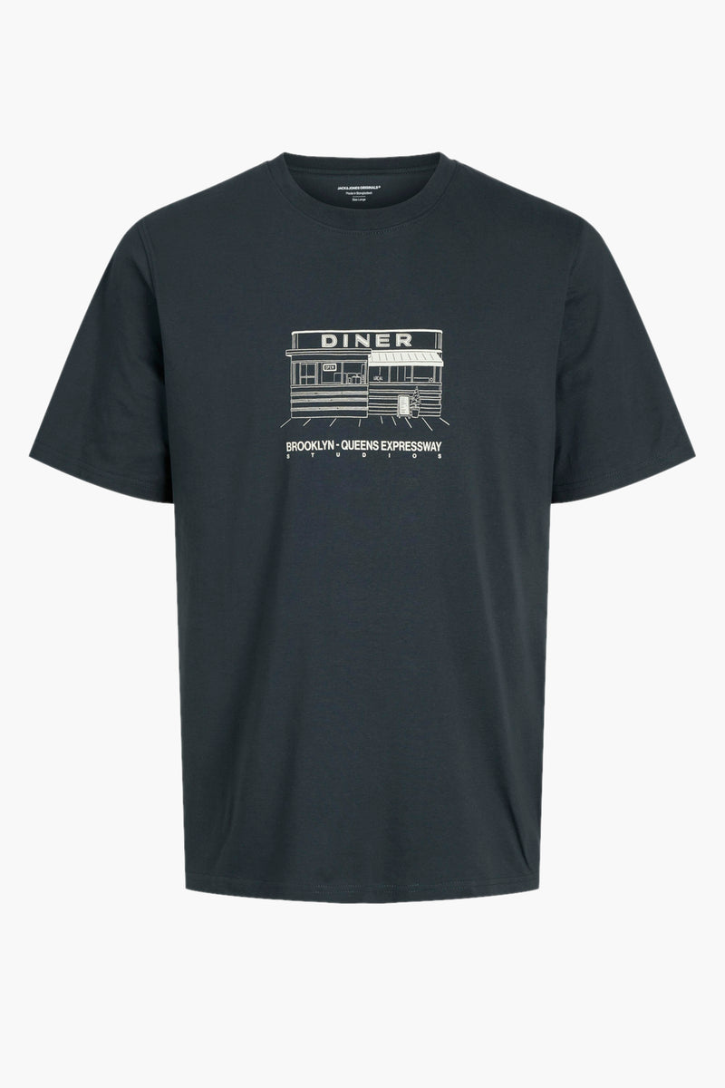 T-shirt (korte mouwen) KAHKI - ORIGINALS BY JACK & JONES