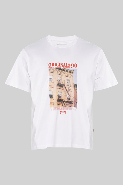 T-shirt (korte mouwen) Wit - ORIGINALS BY JACK & JONES