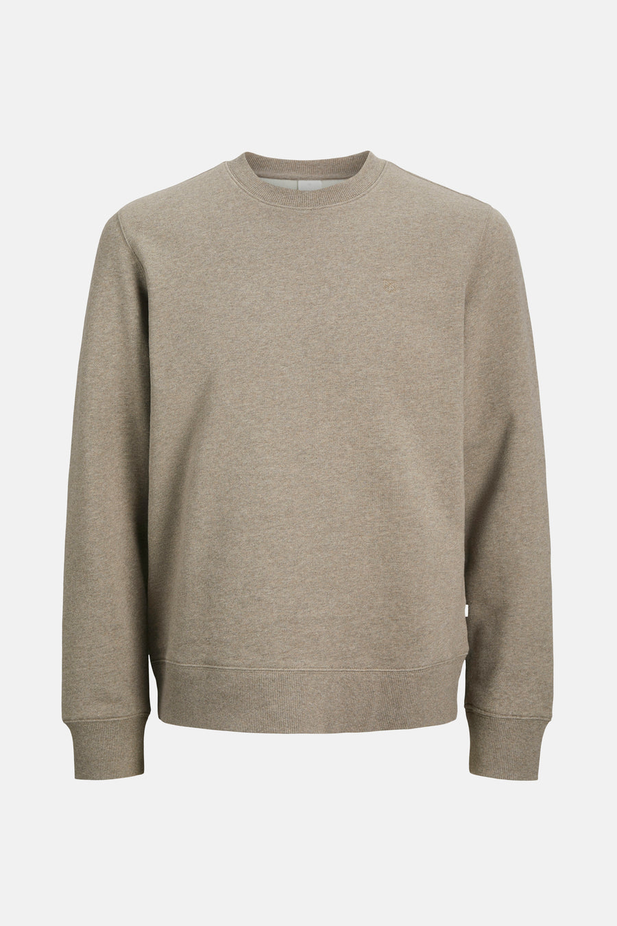 Beige sweatshirt van PREMIUM by JACK & JONES, met een subtiele gemêleerde textuur.