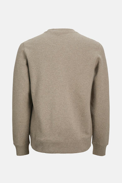 Beige sweatshirt van PREMIUM by JACK & JONES, achterkant, in textuurgebreid.