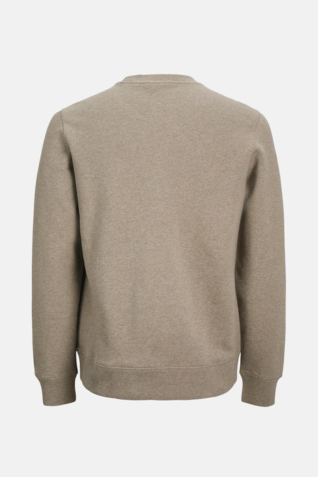 Beige sweatshirt van PREMIUM by JACK & JONES, achterkant, in textuurgebreid.