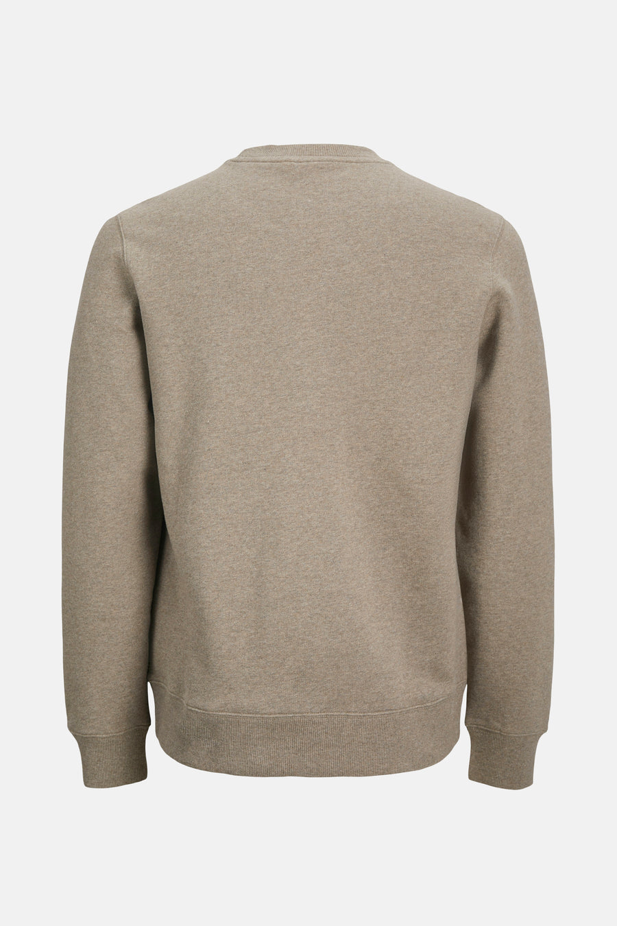 Beige sweatshirt van PREMIUM by JACK & JONES, achterkant, in textuurgebreid.