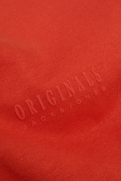 Oranje poloshirt met korte mouwen van ORIGINALS by JACK & JONES, met een toon-op-toon logo.