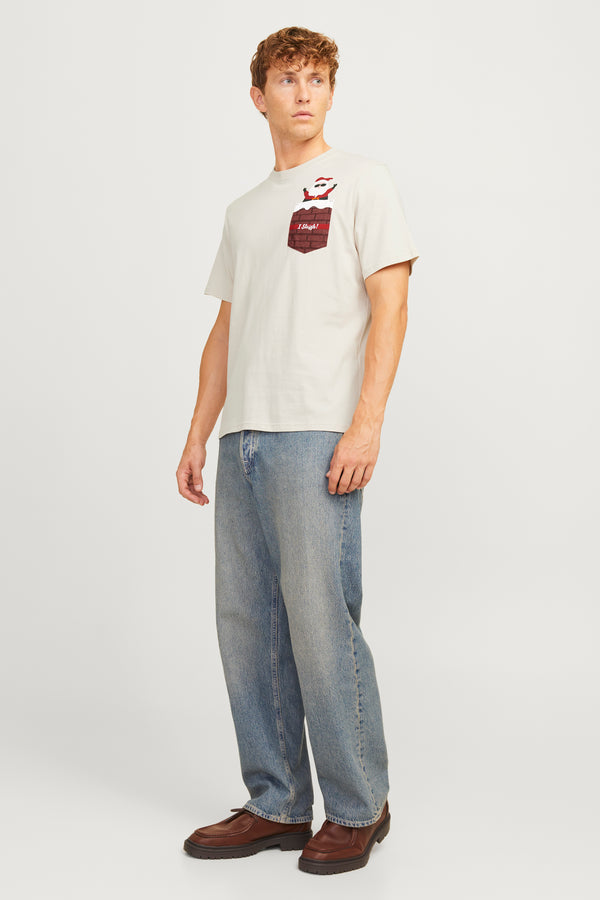 T-shirt (korte mouwen) Beige - ORIGINALS BY JACK & JONES