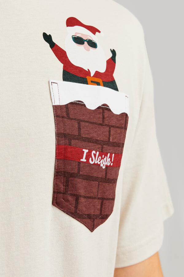 T-shirt (korte mouwen) Beige - ORIGINALS BY JACK & JONES