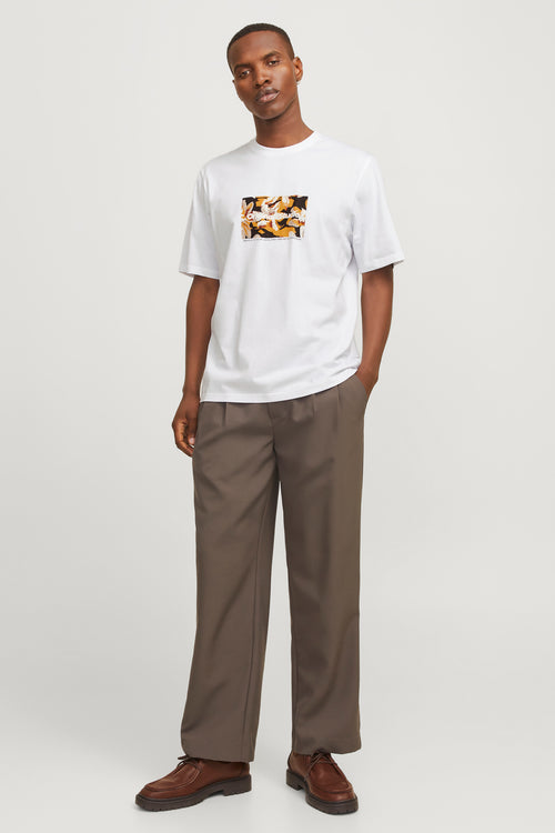 T-shirt (korte mouwen) Wit - ORIGINALS BY JACK & JONES