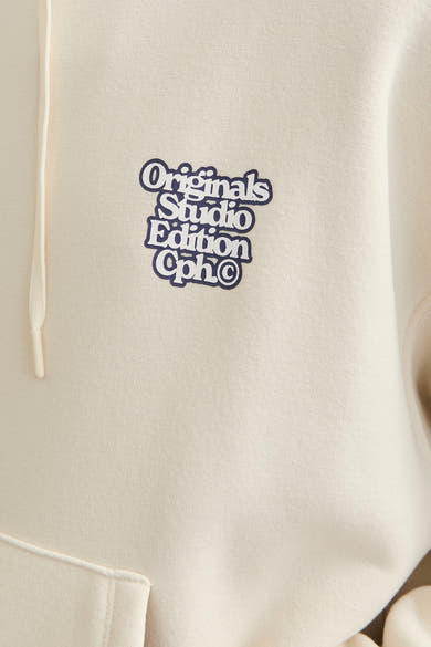 Gebroken wit hoodie van ORIGINALS BY JACK & JONES met een opdruk op de voorkant.