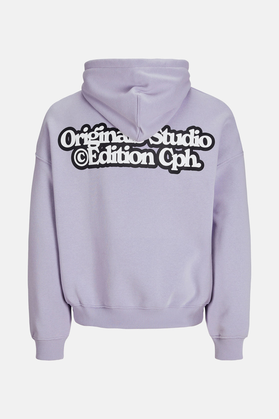 Paarse hoodie van ORIGINALS BY JACK & JONES met een grafische print op de rug.