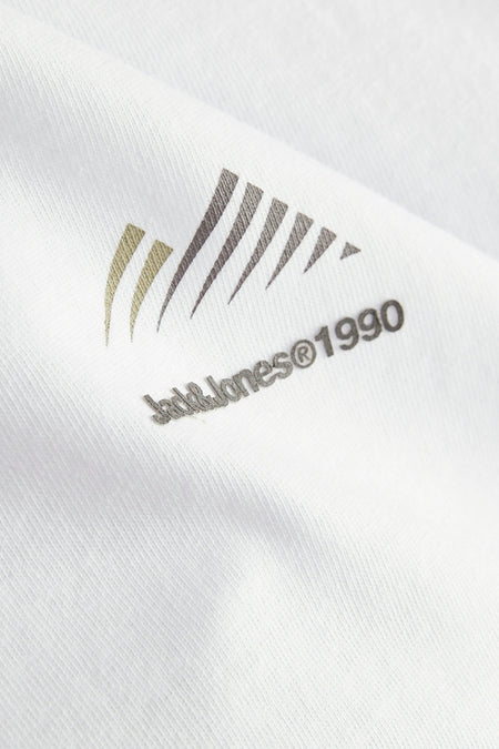 Wit T-shirt met korte mouwen van JACK & JONES met een subtiel logo-opdruk.