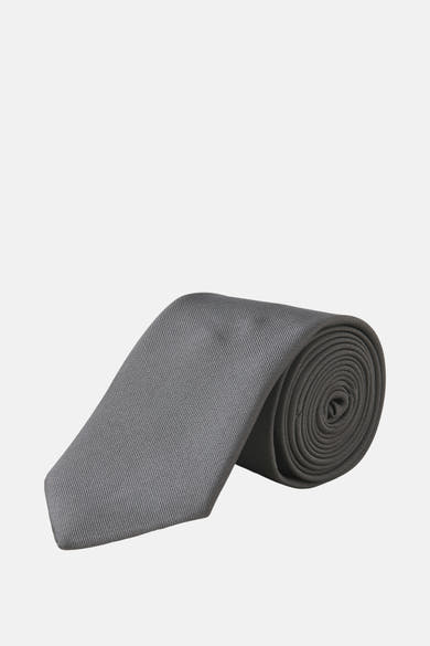 Grijze stropdas van ACCESSORIES BY JACK & JONES, opgerold, subtiele textuur.