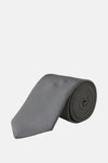 Grijze stropdas van ACCESSORIES BY JACK & JONES, opgerold, subtiele textuur.