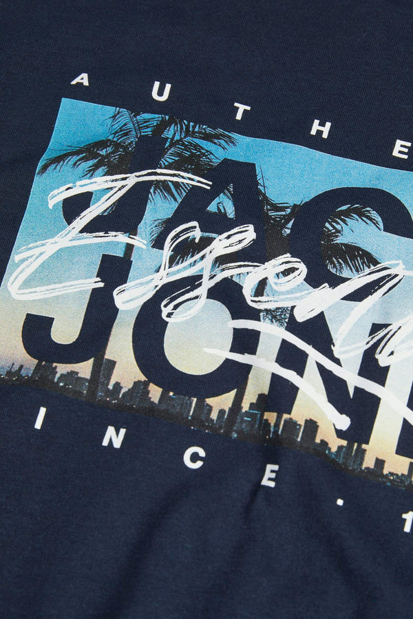 T-shirt (korte mouwen) Blauw - ORIGINALS BY JACK & JONES