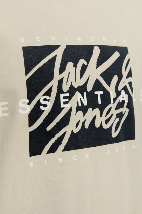 T-shirt (korte mouwen) Beige - ORIGINALS BY JACK & JONES
