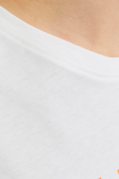 Wit T-shirt met korte mouwen van ORIGINALS BY JACK & JONES, met ronde hals.