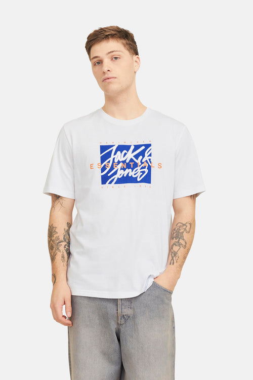 T-shirt (korte mouwen) Wit - ORIGINALS BY JACK & JONES