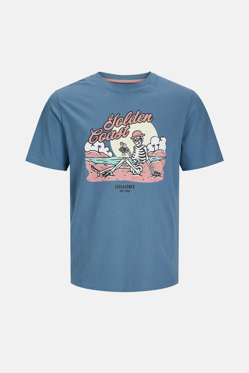 T-shirt (korte mouwen) Blauw - ORIGINALS BY JACK & JONES