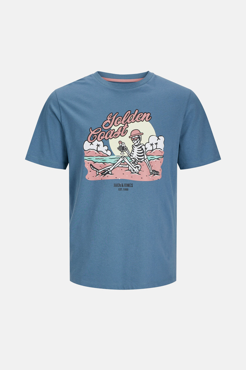 T-shirt (korte mouwen) Blauw - ORIGINALS BY JACK & JONES