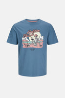 T-shirt (korte mouwen) Blauw - ORIGINALS BY JACK & JONES