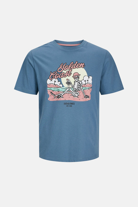 T-shirt (korte mouwen) Blauw - ORIGINALS BY JACK & JONES