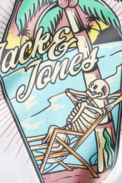 T-shirt (korte mouwen) Wit - ORIGINALS BY JACK & JONES