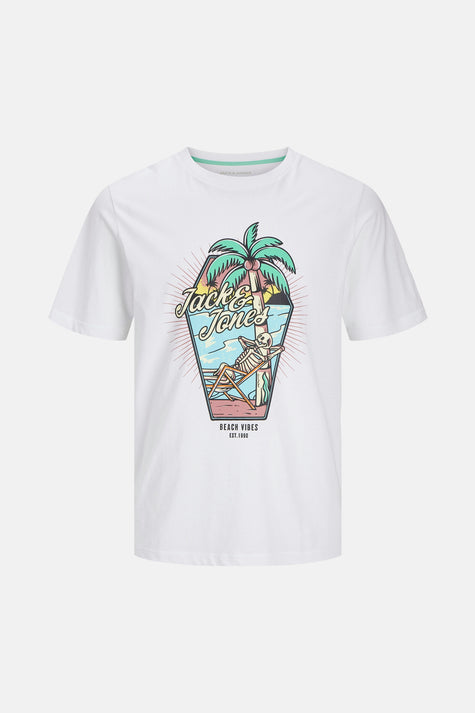 T-shirt (korte mouwen) Wit - ORIGINALS BY JACK & JONES