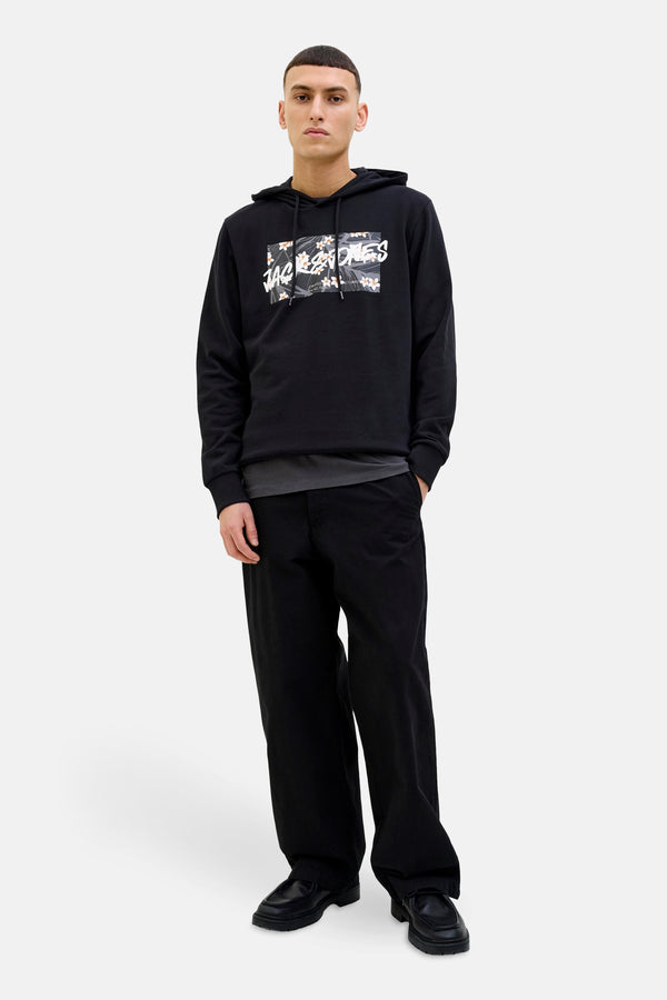 Sweat à capuche Noir - JACK & JONES