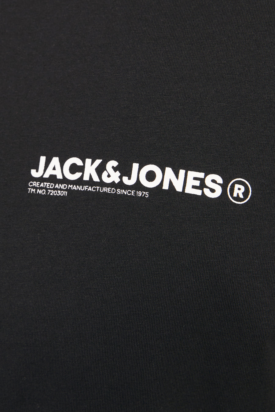 Zwart T-shirt met korte mouwen van ORIGINALS BY JACK & JONES met een witte opdruk.