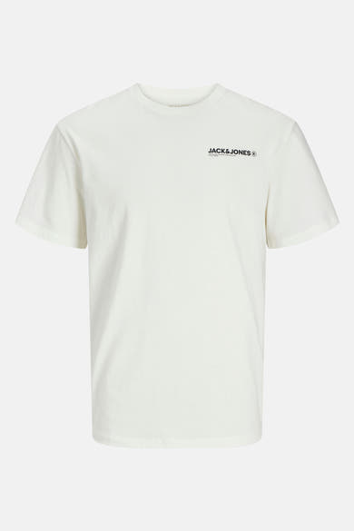 Wit T-shirt met korte mouwen van Originals by Jack & Jones, met opgedrukte logo op de voorkant.