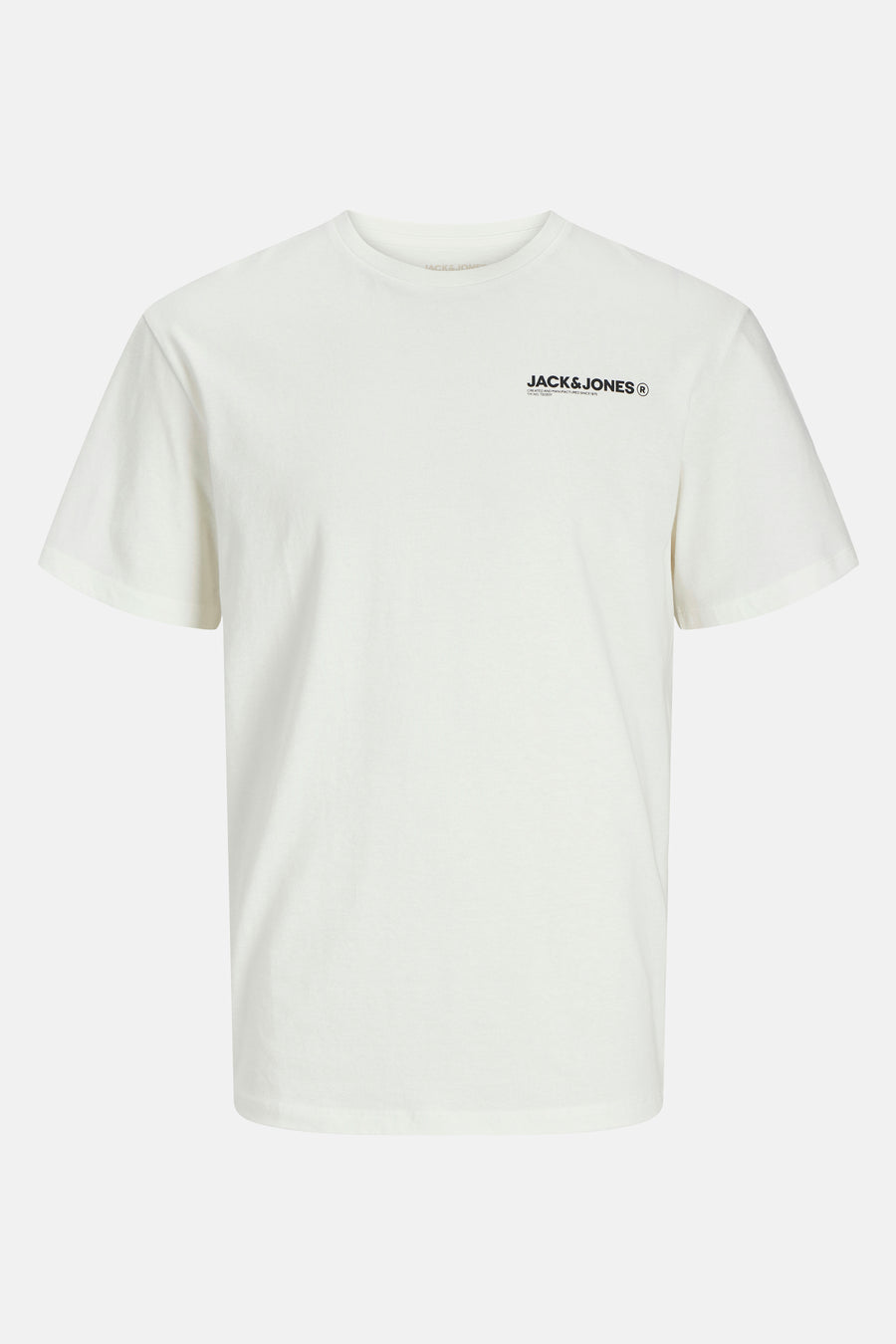 Wit T-shirt met korte mouwen van Originals by Jack & Jones, met opgedrukte logo op de voorkant.