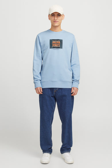 Sweat col rond Bleu - JACK & JONES