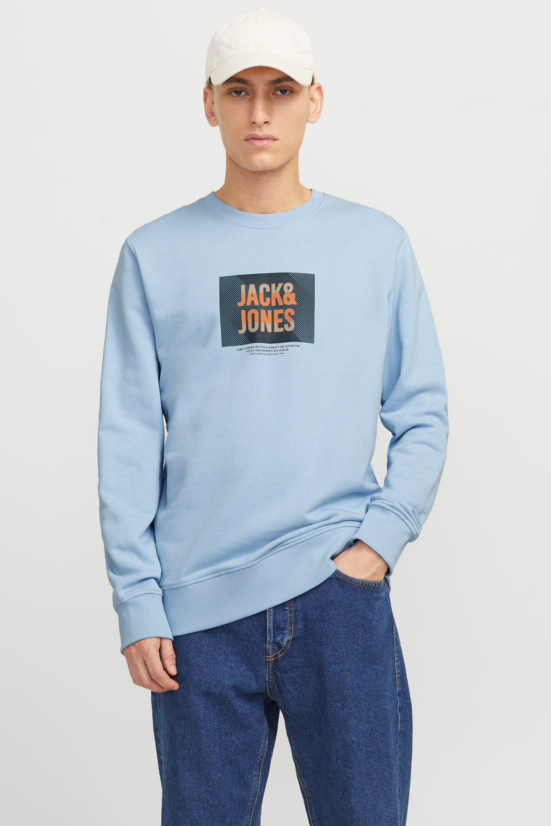 Sweat col rond Bleu - JACK & JONES