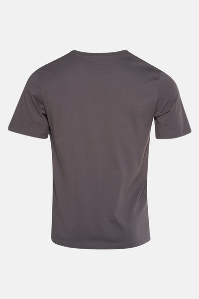 Grijs T-shirt met korte mouwen van JACK & JONES, achterkant.