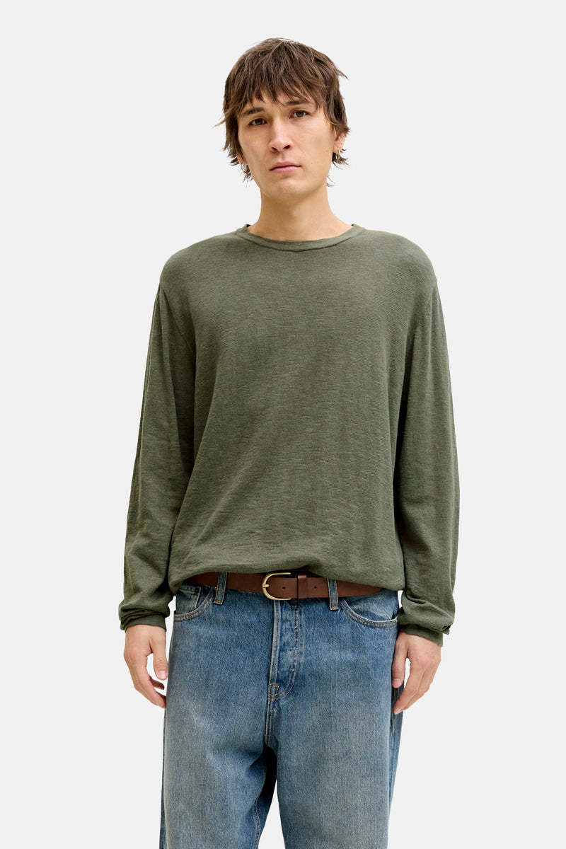 Pull met ronde hals - groen