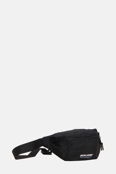 Sac banane noir de ACCESSORIES BY JACK & JONES avec une bandoulière réglable, fermeture éclair.
