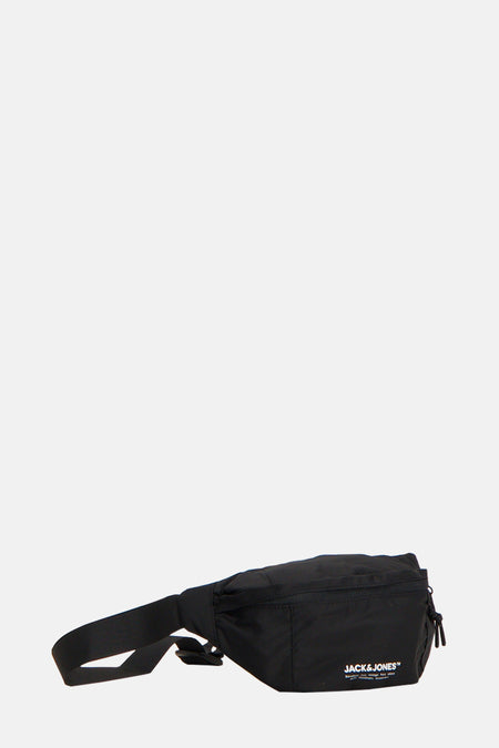 Sac banane noir de ACCESSORIES BY JACK & JONES avec une bandoulière réglable, fermeture éclair.