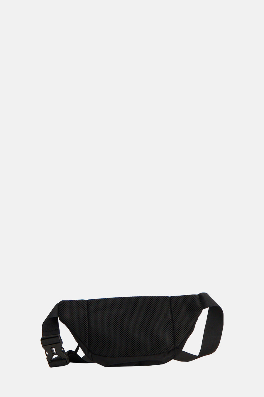 Zwarte schoudertas van ACCESSORIES BY JACK & JONES, met mesh-textuur en verstelbare band.