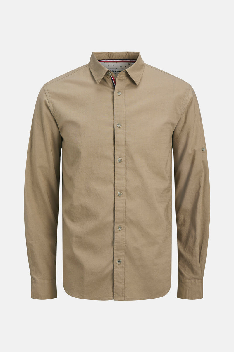 Chemise (manches longues) Beige - PREMIUM BY JACK & JONES