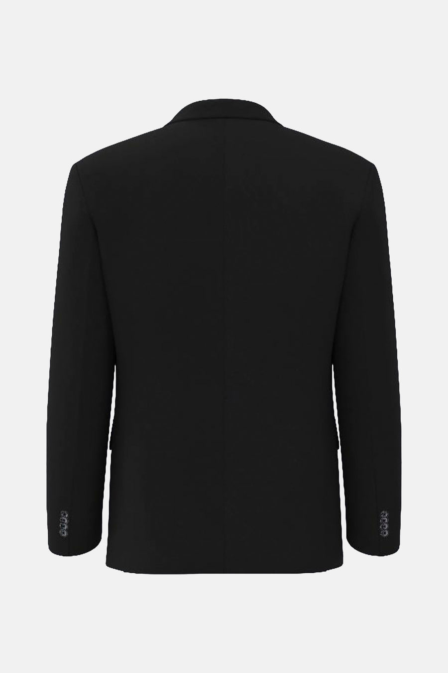 Blazer noir de PREMIUM by JACK & JONES, vue arrière avec manches longues et boutons aux poignets.

