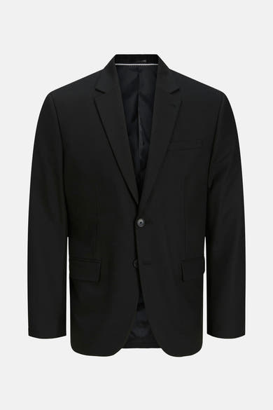 Blazer noir de PREMIUM by JACK & JONES, avec une boutonnière simple et des poches à rabat.
