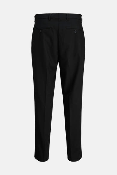 Pantalon de costume noir de PREMIUM by JACK & JONES, avec poches boutonnées à l'arrière.