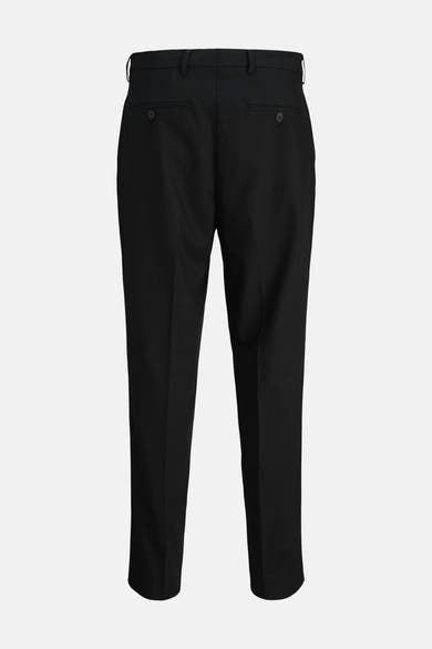 Pantalon de costume noir par PREMIUM by JACK & JONES, avec poches boutonnées à l'arrière.