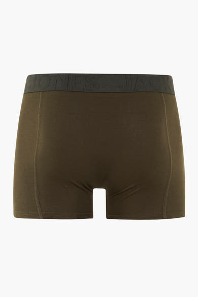Boxer vert d'ACCESSORIES BY JACK & JONES, avec une ceinture élastique logotée, arrière.