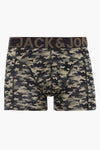 Boxer en coton à motif camouflage, par ACCESSORIES BY JACK & JONES, avec ceinture logotypée noire.
