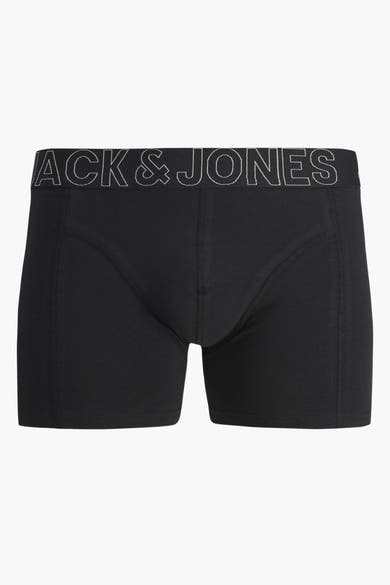 Boxer noir de ACCESSORIES BY JACK & JONES, avec ceinture élastique griffée.