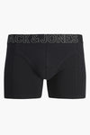 Boxer noir de ACCESSORIES BY JACK & JONES, avec ceinture élastique griffée.