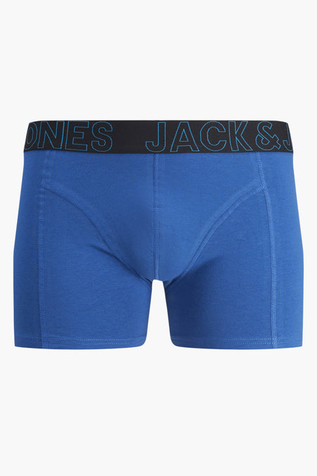 Boxer bleu de ACCESSORIES BY JACK & JONES avec une ceinture noire portant le lettrage du logo bleu.