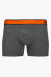 Boxer gris en maille par ACCESSORIES BY JACK & JONES, avec ceinture orange et logo apparent.