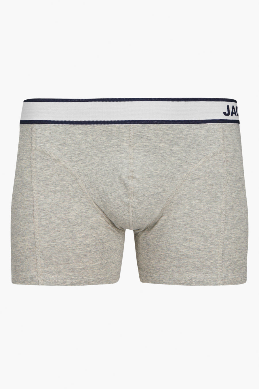 Boxer gris d'ACCESSORIES BY JACK & JONES, avec une ceinture élastique blanche et logo.