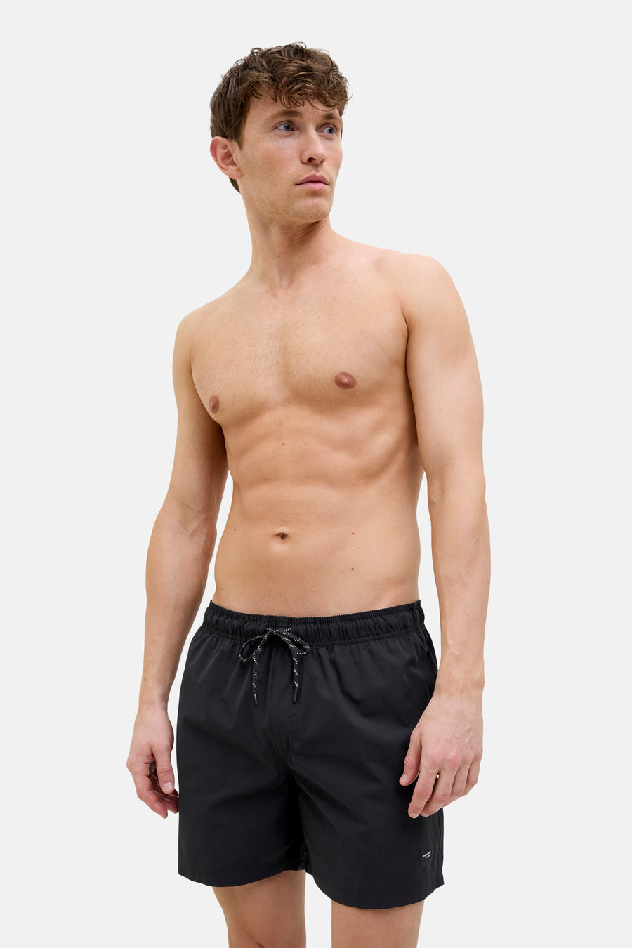 Short de bain noir de JACK & JONES JEANS INTELLIGENCE, avec cordon de serrage contrastant.